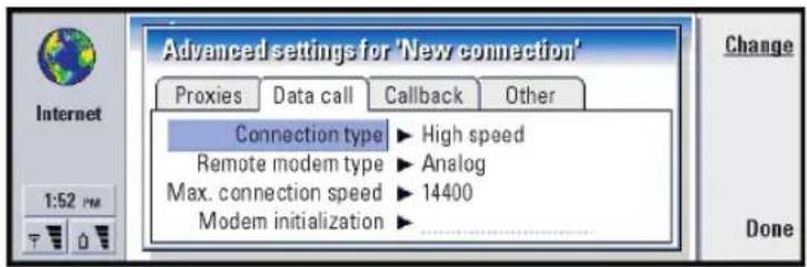 NOKIA 9290 - Data call page - 1