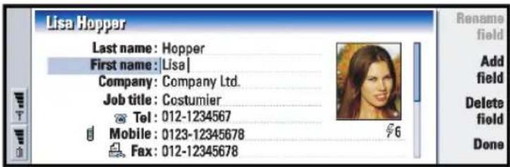 NOKIA 9290 - Make a contact card - 1