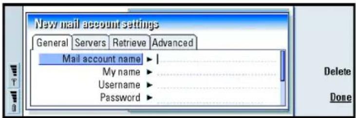 NOKIA 9290 - Mail settings - 1