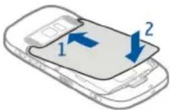 NOKIA C7 - Insert the SIM card and battery - 5