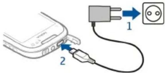 NOKIA C7 - Charge the battery - 2