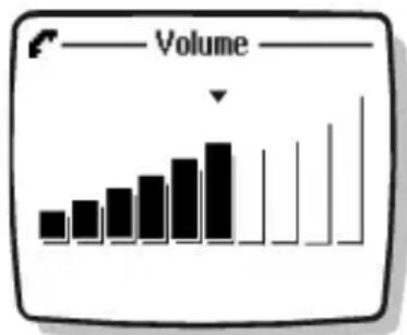 NOKIA 6010 - Adjust the earpiece volume during a call - 1