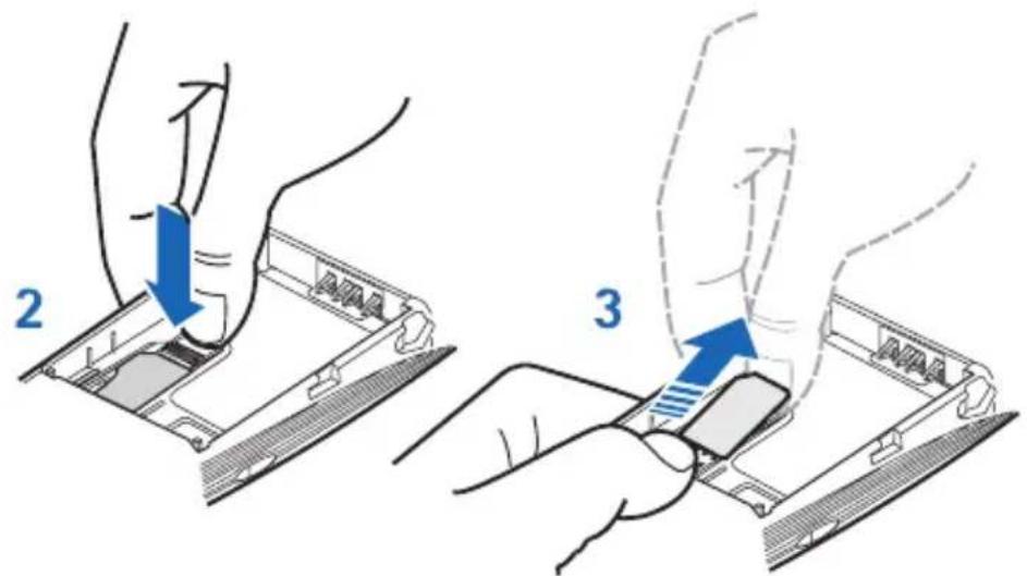 NOKIA 6010 - - REMOVE THE SIM CARD - 1