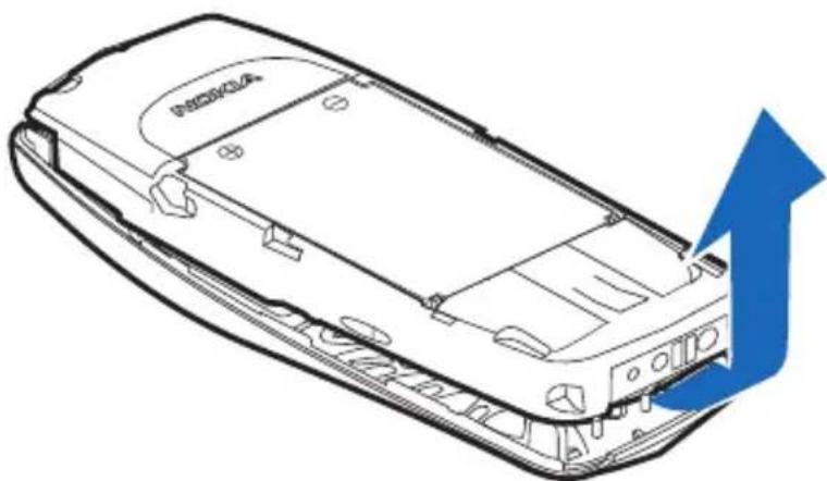 NOKIA 6010 - Remove the phone from the front cover - 1