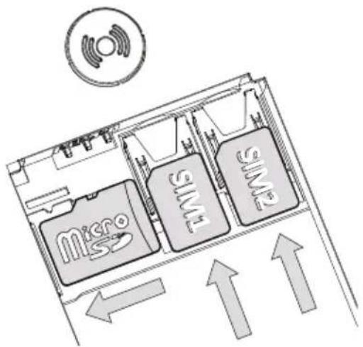 DORO 7080 - Insert the SIM and memory cards - 1