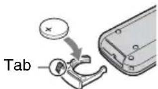 SONY HXR-NX5M - To change the battery of the Wireless Remote Commander - 1