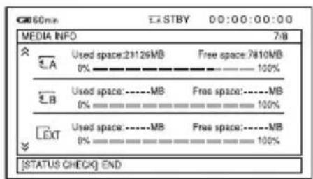 SONY HXR-NX5M - Displaying the settings in your camcorder (Status check) - 2