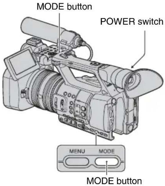 SONY HXR-NX5M - Operating the MODE menu - 1