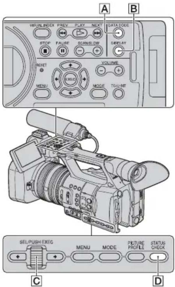 SONY HXR-NX5M - Changing/checking the settings in your camcorder - 1
