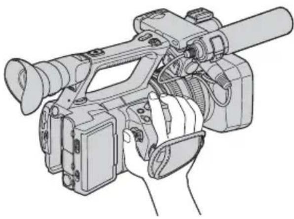 SONY HXR-NX5M - Hold the camcorder properly. - 1