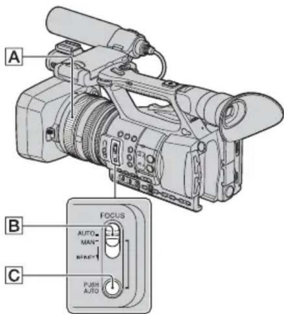 SONY HXR-NX5M - Adjusting the focus manually - 1