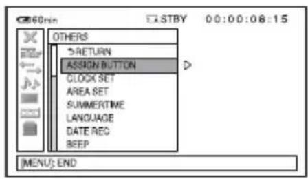 SONY HXR-NX5M - Turn the SEL/PUSH EXEC dial until the icon of the desired menu is highlighted, then press the dial to select the menu. - 1