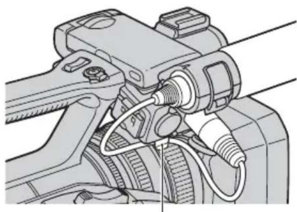 SONY HXR-NX5M - Attaching the supplied microphone - 2