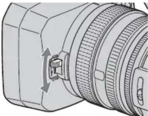 SONY HXR-NX5M - To open or close the shutter of the lens hood with lens cover - 1