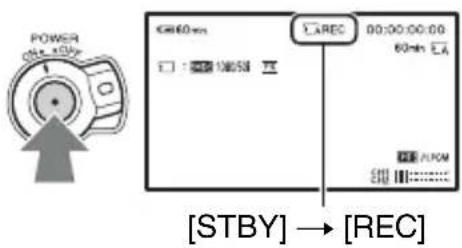 SONY HXR-NX5M - Press the record button or the handle record button. - 1