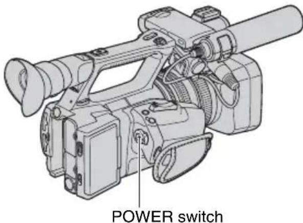 SONY HXR-NX5M - Step 4: Turning the power on and holding your camcorder properly - 1