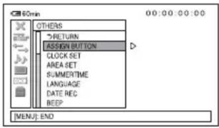 SONY HXR-NX5M - Press the MENU button. - 1