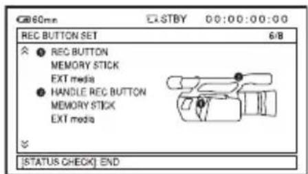 SONY HXR-NX5M - Displaying the settings in your camcorder (Status check) - 1