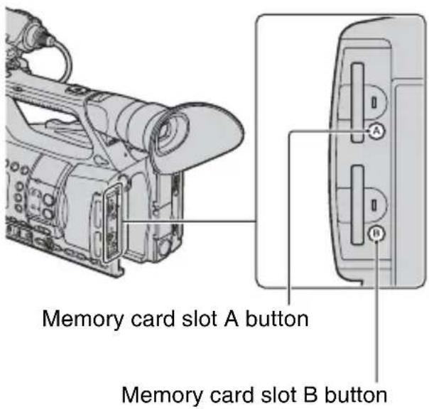 SONY HXR-NX5M - Selecting the memory card slot to be used for recording - 1