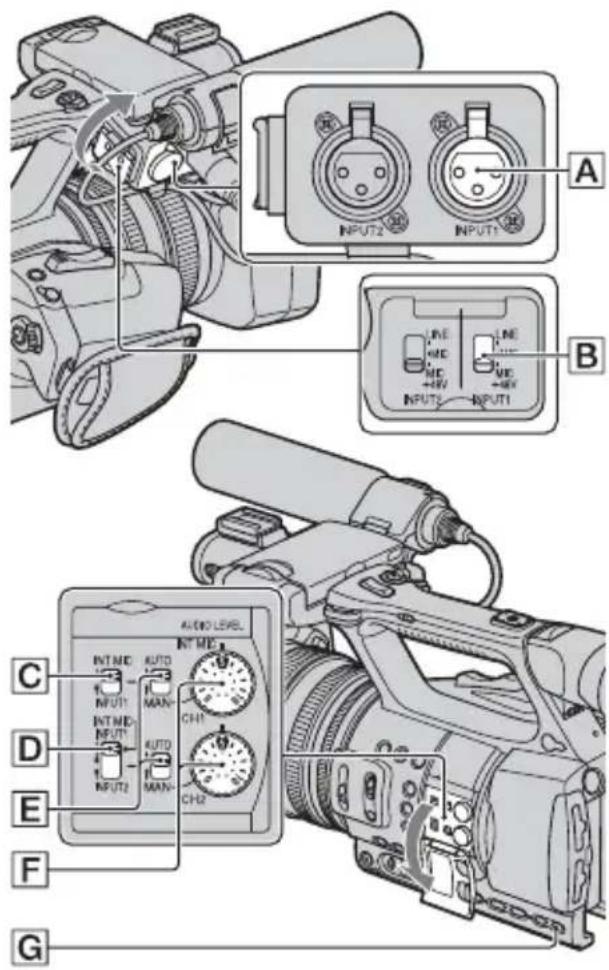 SONY HXR-NX5M - Audio setup - 1