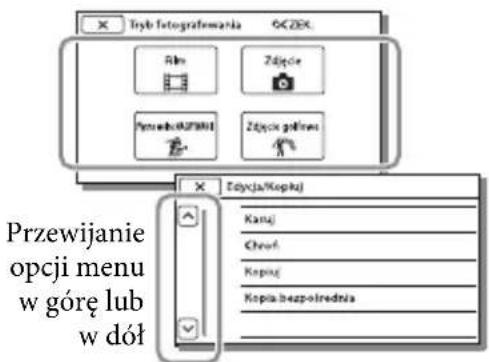 Tryb Fotografizania GKZEX. Aim Zdjęcie Przewijaś/02/2011 Zdjęcie gólnei Zdjęcie/Kopkuj Przewijanie opcji menu w górę lub w dół Kanuj Cheruj Kopuje Kopia bezpośrednia