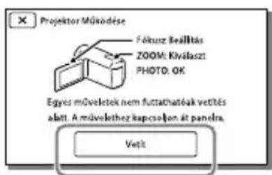 Projector Működése Fókusz Beállítás ZOOM: Kíválaszt PHOTO: OK Egyes műveletek nem futtathatóak vetítés alatt. A művelethez kapcsőjon át panelra. Vetik