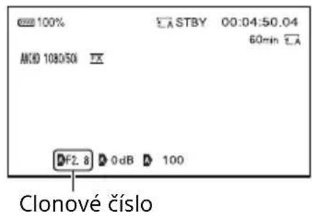 100% AKCD 1080/50 DF2.8 0 dB 100 Clonové číslo