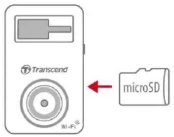 TRANSCEND DrivePro 10 - 3-2 Vložení paměťové karty microSD - 1