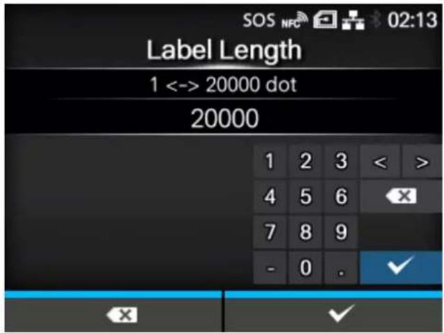 SATO CL4NX Plus - [Label Length] - 1