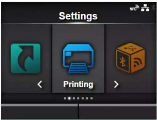 SATO CL4NX Plus - Select [Printing] using the / buttons. - 1