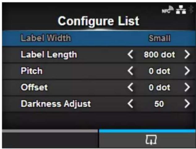 SATO CL4NX Plus - [Configure List] - 1