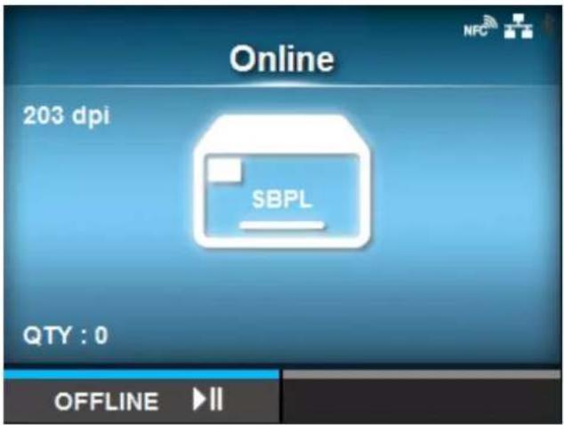 SATO CL4NX Plus - Press the button in Online mode. - 1