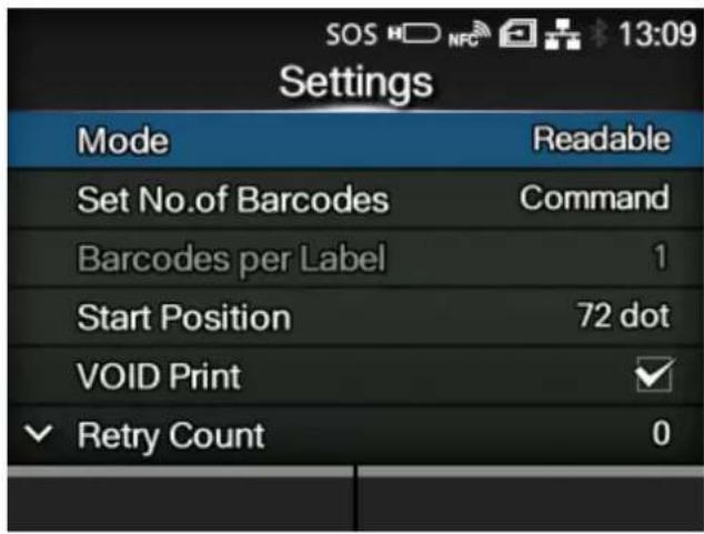 SATO CL4NX Plus - [Settings] - 1
