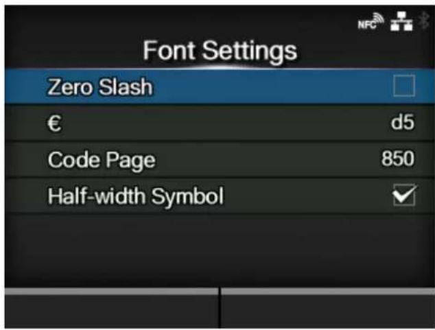 SATO CL4NX Plus - [Font Settings] - 1