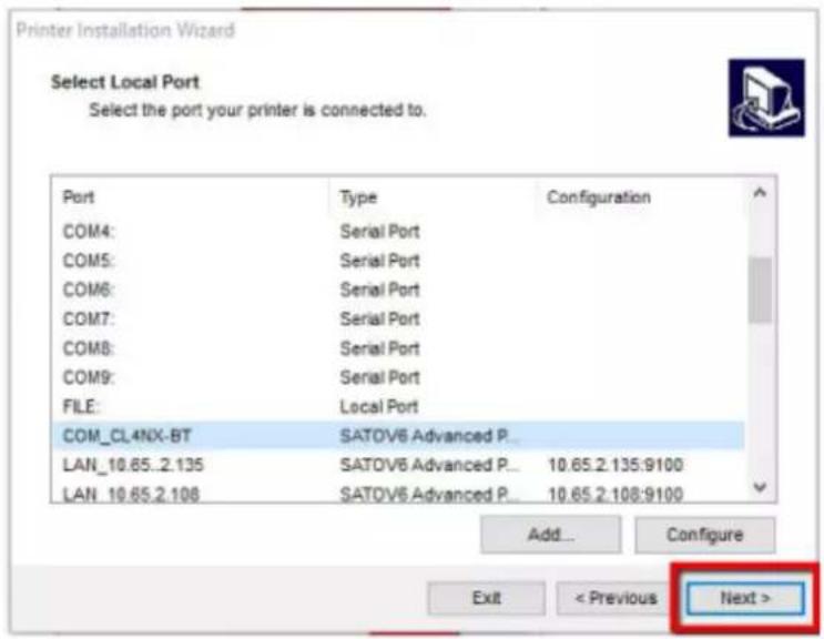 SATO CL4NX Plus - Click [Next]. - 1