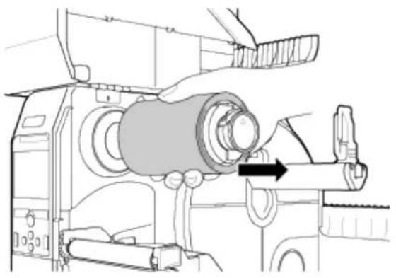 SATO CL4NX Plus - Push the head lock lever (2) towards the rear. - 3