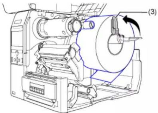 SATO CL4NX Plus - Loading the Media with the Optional Dispenser Unit and Liner Discharge Rewinder - 8