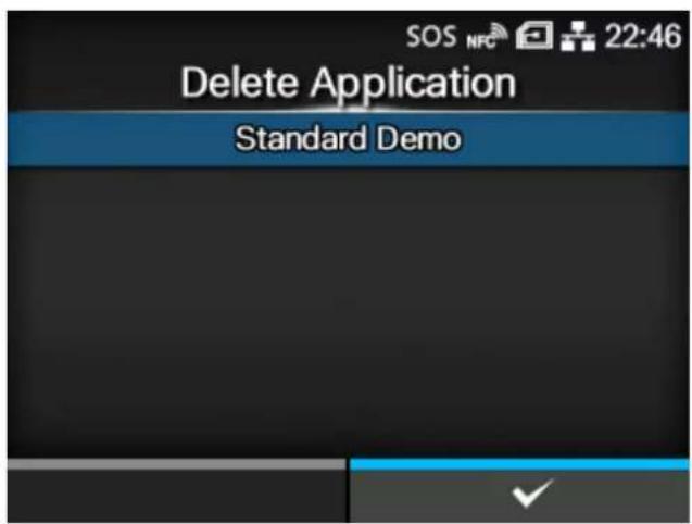 SATO CL4NX Plus - [Delete Application] - 1