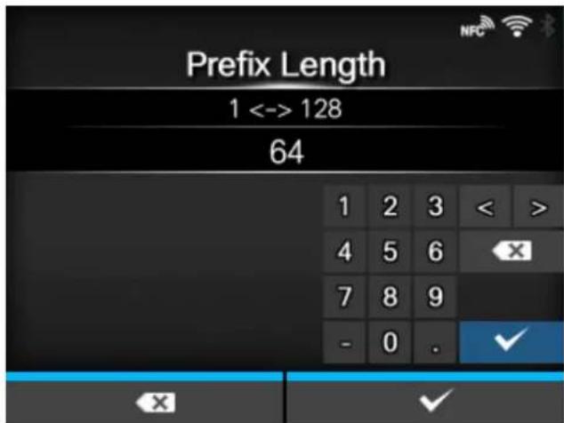 SATO CL4NX Plus - [Prefix Length] - 1