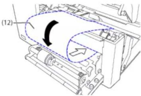SATO CL4NX Plus - Loading the Media with the Optional Dispenser Unit and Liner Discharge Rewinder - 12