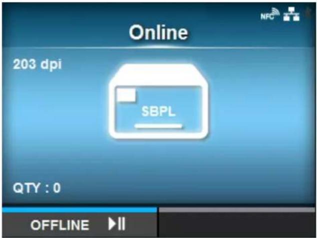 SATO CL4NX Plus - Press the button in Online mode. - 1