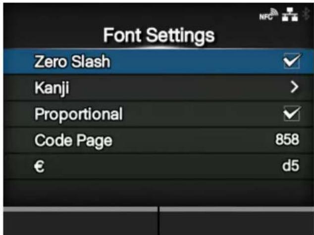 SATO CL4NX Plus - [Font Settings] - 1