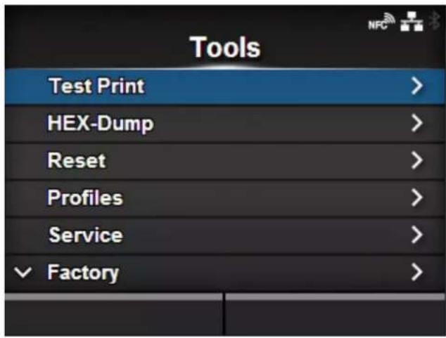 SATO CL4NX Plus - [Tools] Menu - 1