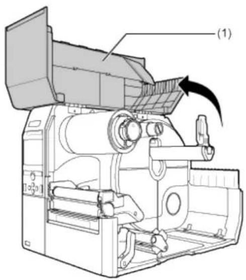 SATO CL4NX Plus - Open the top cover (1). - 2