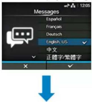 SATO CL4NX Plus - Language Selection - 1