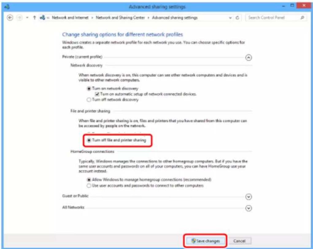 SATO CL4NX Plus - Click [Change Sharing Options]. - 5