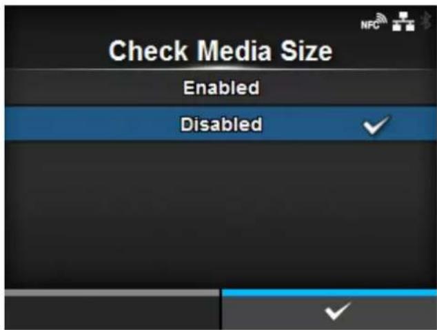 SATO CL4NX Plus - [Check Media Size] - 1