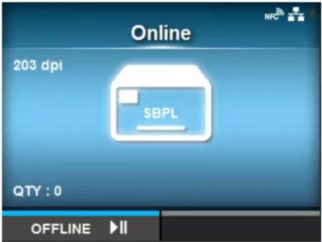 SATO CL4NX Plus - Press the button in Online mode. - 1