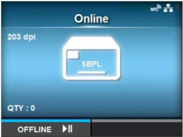 SATO CL4NX Plus - Press the button in Online mode. - 1