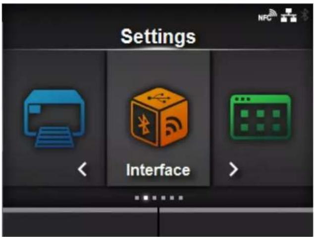SATO CL4NX Plus - Select [Interface] using the / buttons. - 1